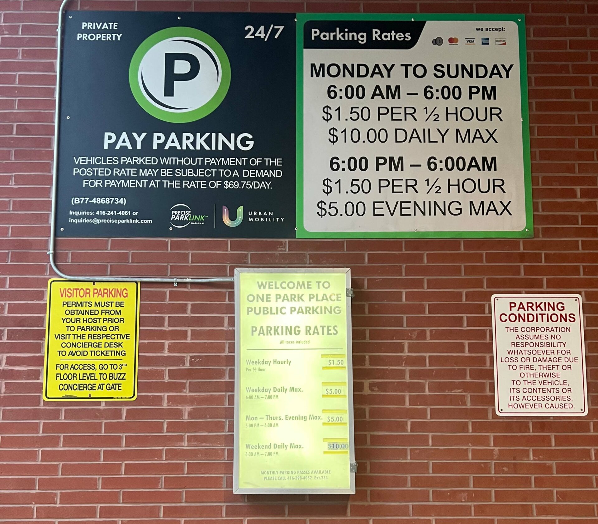 170 Sumach Street Public Parking Rates